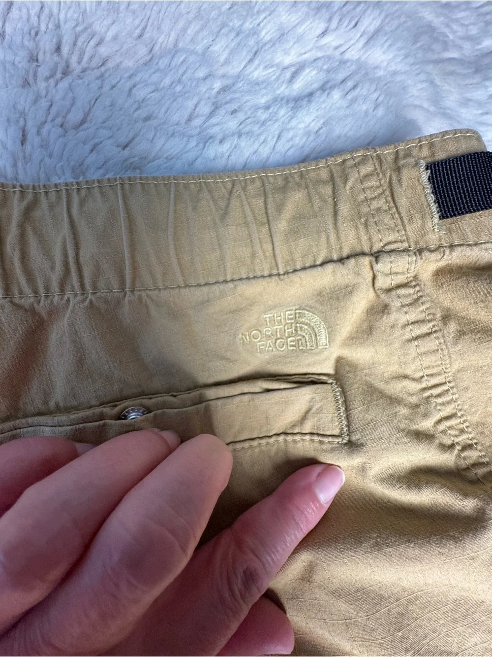 The North Face Men's Cargo Shorts in Tan with Web Belt